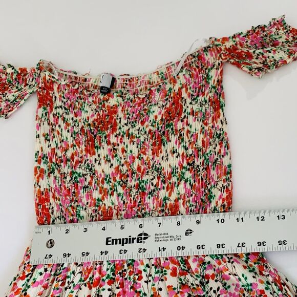 Lulus Dress View From Meadow XS Floral Off Shoulder Cottagecore Romantic Boho - Picture 11 of 16
